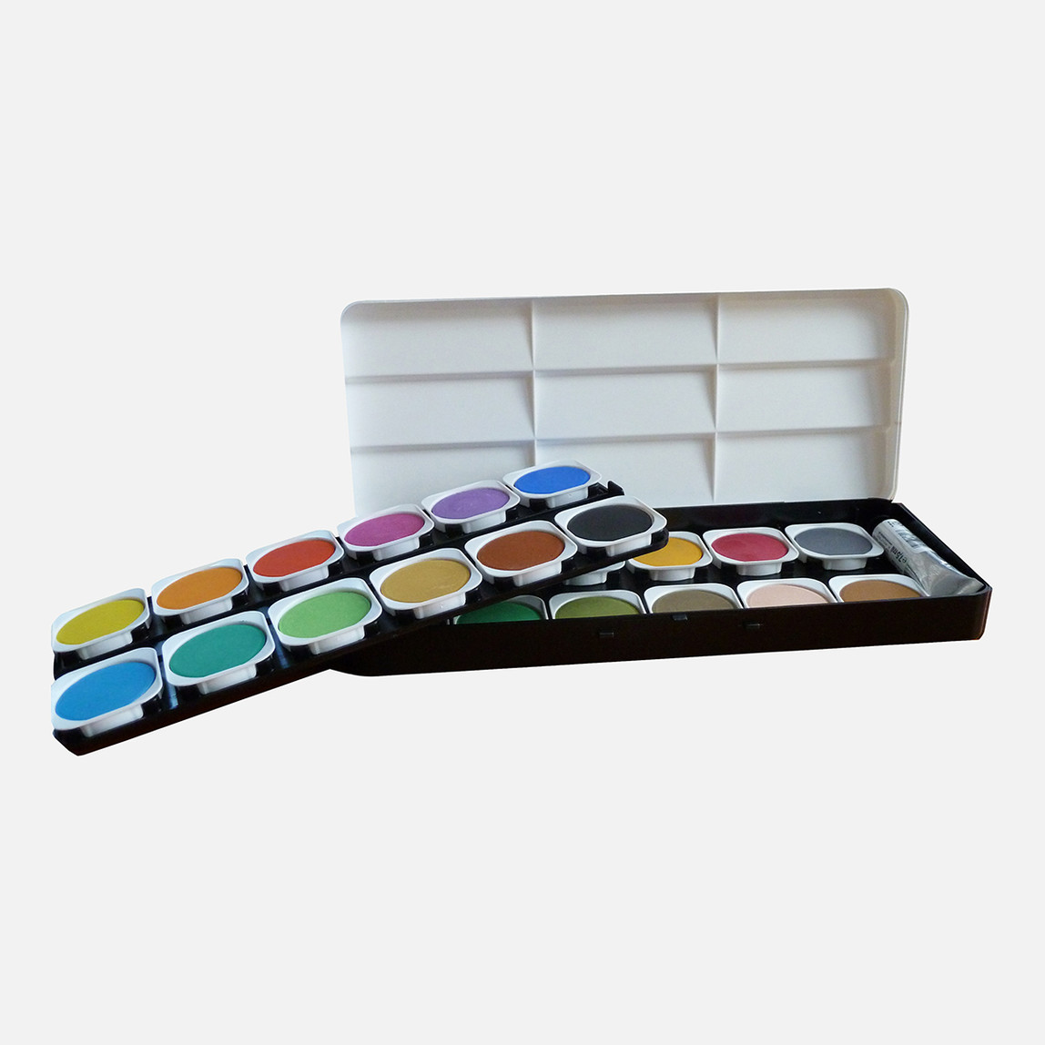    Lukas Opak Suluboya 24 Disk + 1 Tüp Beyaz  