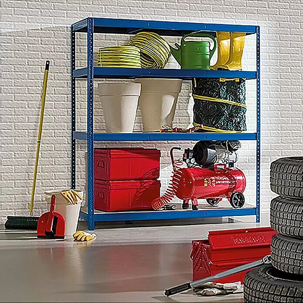    Regalux 4 Katlı Metal Raf XXL Mavi  