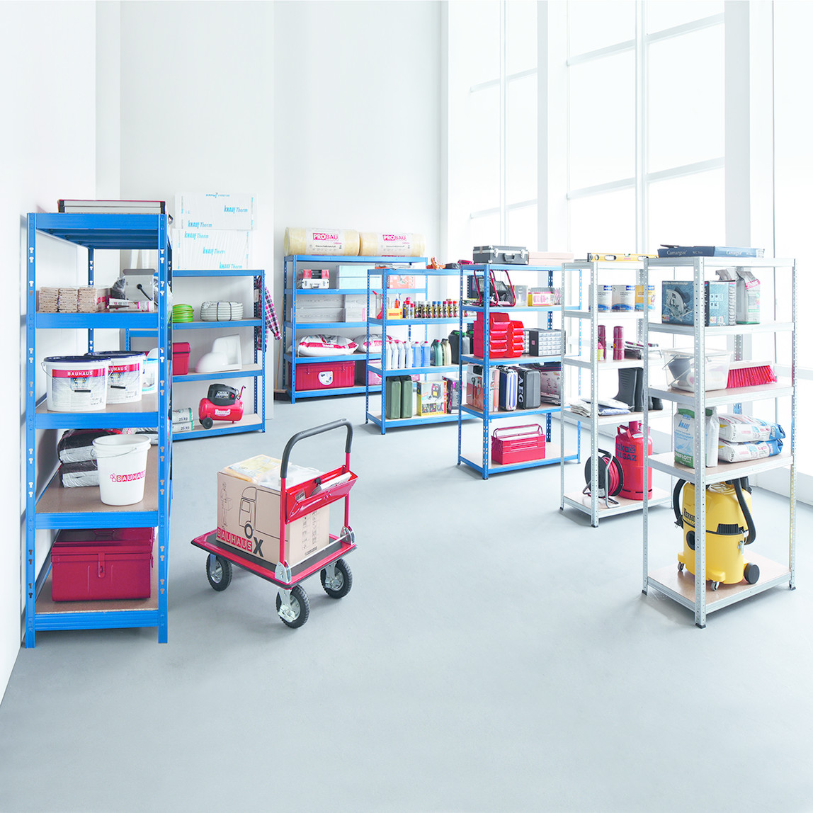    Regalux 4 Katlı Metal Raf XXL Mavi  