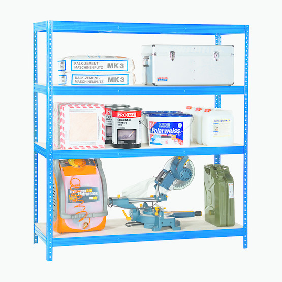 Regalux 4 Katlı Metal Raf XXL Mavi 