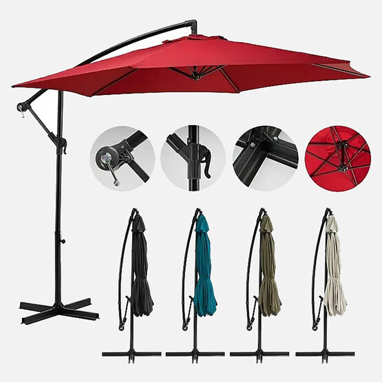 Sunfun Toscana Şemsiye Kırmızı 300 cm 