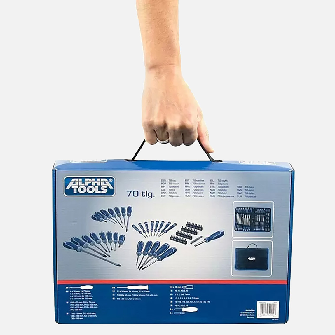    Alpha Tools Tornavida ve Bits Seti 70 Parça  