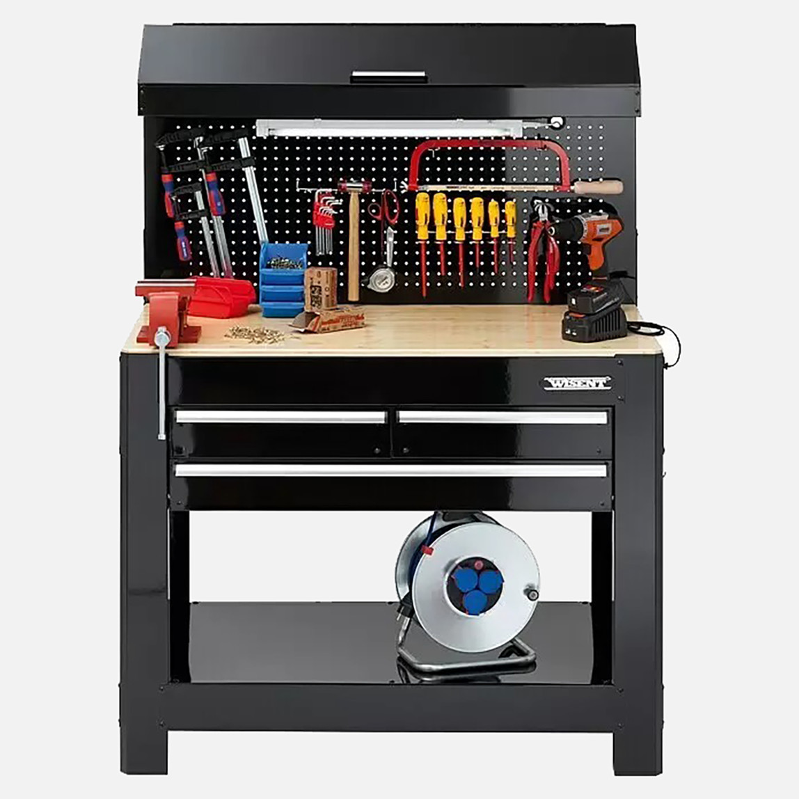    Wisent 3 Çekmeceli Işıklı Çalışma Tezgahı  