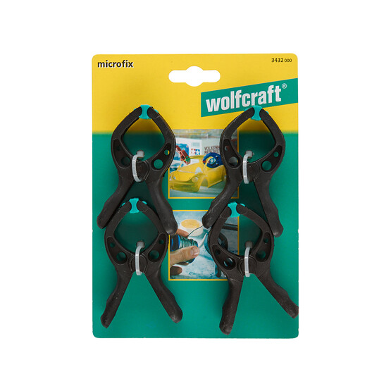 Wolfcraft Microfix 4'lü 30 mm Mini Yaylı İşkence Seti 