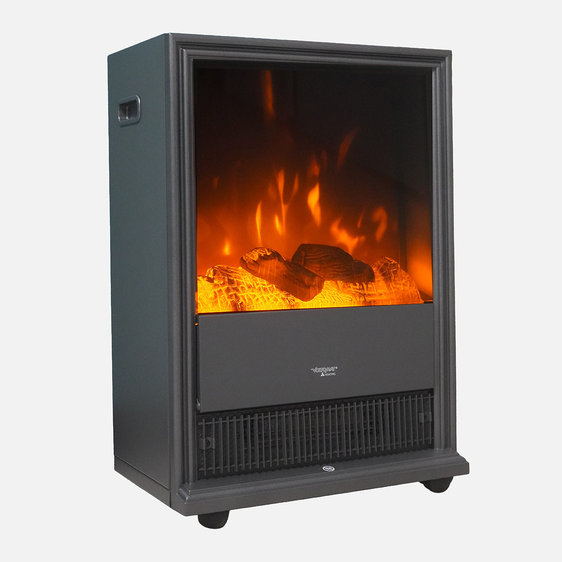    Voltomat 2000 W Dikdörtgen Ayaklı Dekoratif Şömine Antrasit 