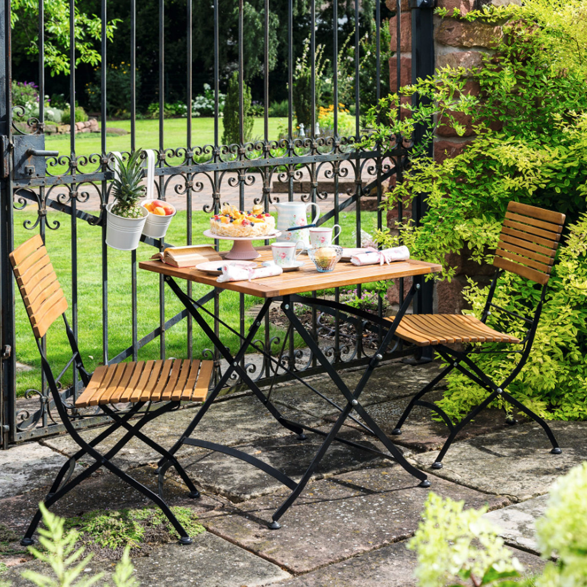    Sunfun Moni Ferforje Ahşap Balkon Masası  