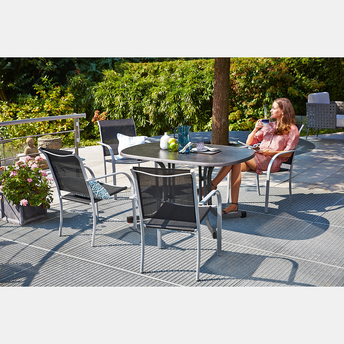    Sunfun Amy Bahçe Sandalyesi Gri  