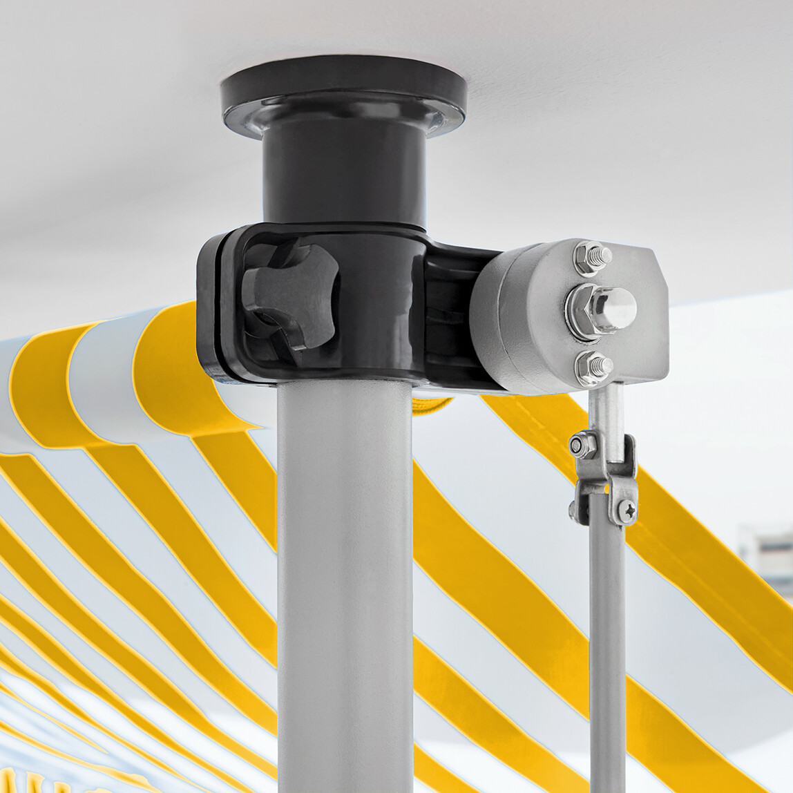    Sunfun Teleskopik Tente Sarı-Beyaz 300x130 cm  