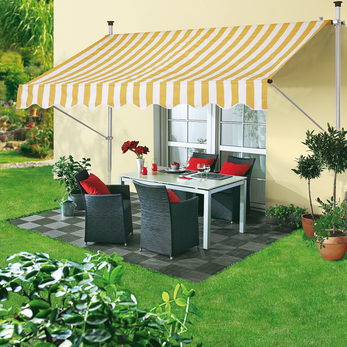    Sunfun Teleskopik Tente Sarı-Beyaz 300x130 cm  