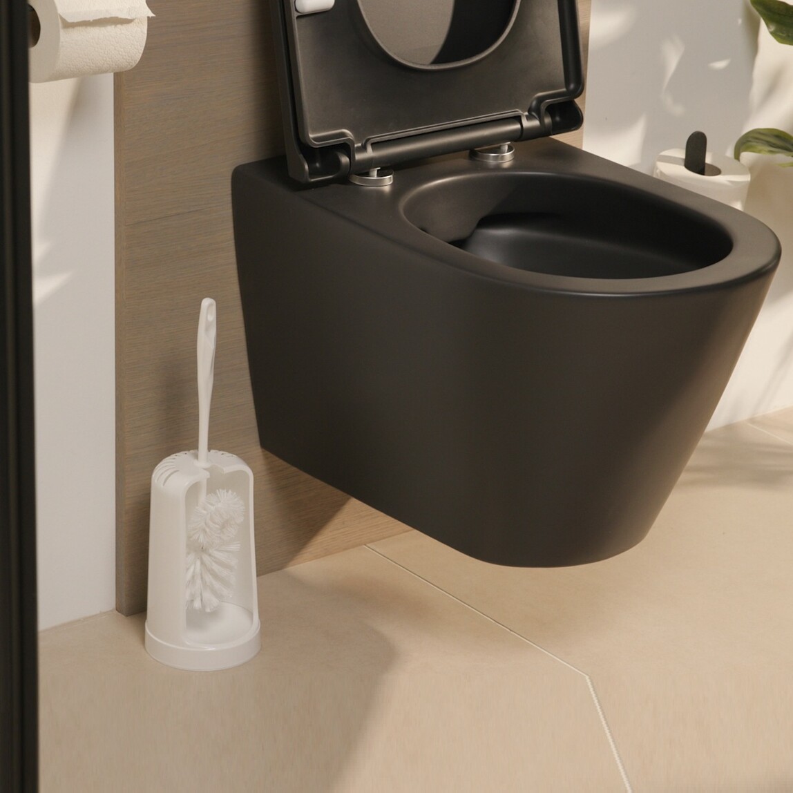    Poseidon Kuba Lüx Tuvalet Fırçası Beyaz 