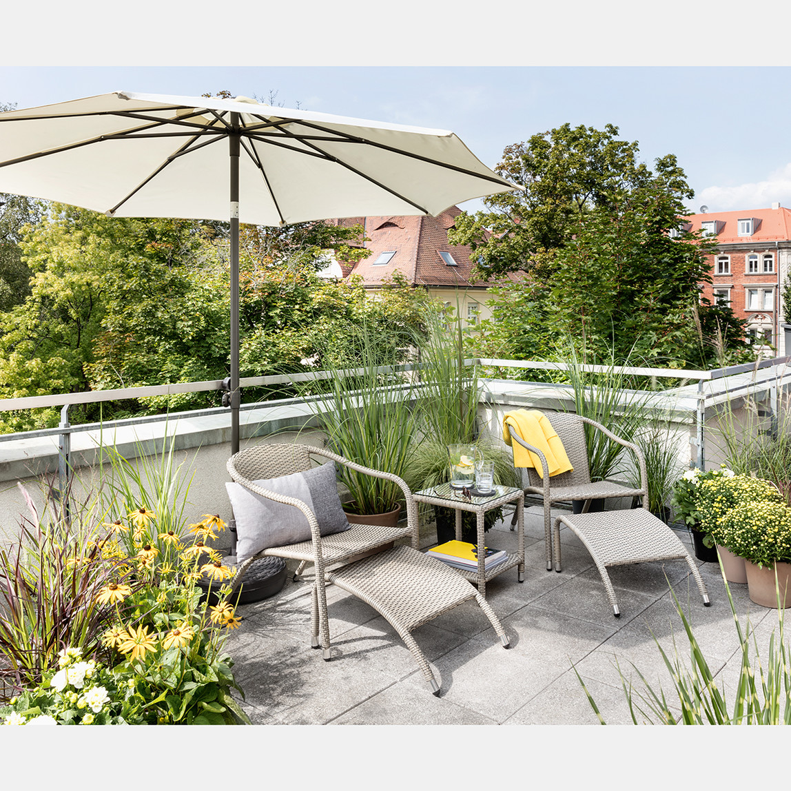    Sunfun Torino Şemsiye Ekru 270 cm  