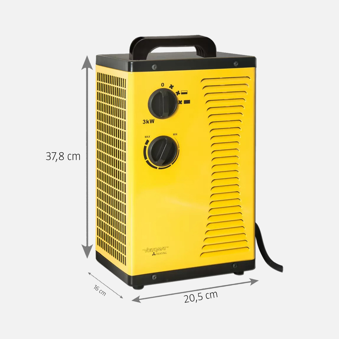    Voltomat 3000W Termostatlı Elektrikli Isıtıcı 