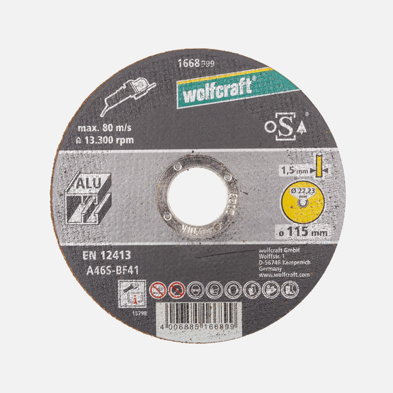 Wolfcraft Alüminyum Disk Ø115x1,5x22,2mm