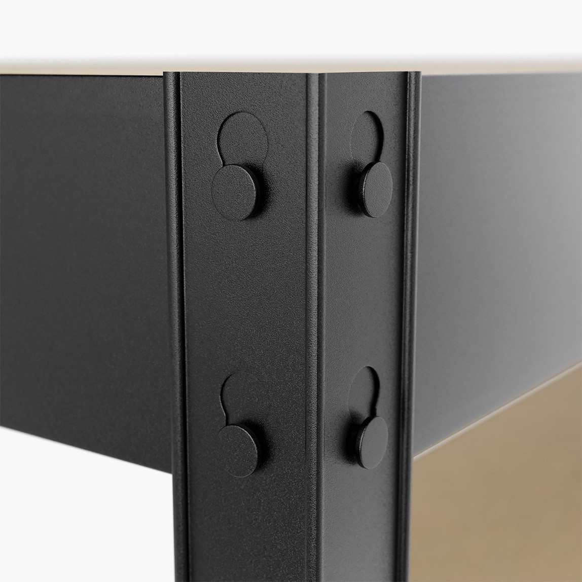    Regalux 5 Katlı Metal Raf Siyah 