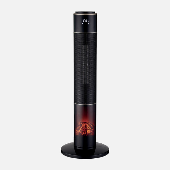Voltomat 2000W Led Alev Efektli Kule Tipi Seramik Fanlı Isıtıcı 
