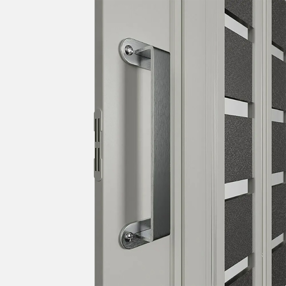    PVC Camlı Akordiyon Kapı Beyaz 