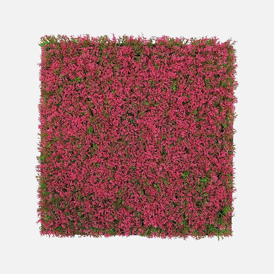 Yapay Bitki Kaplamalı Duvar Paneli Pembe Yeşil Çim