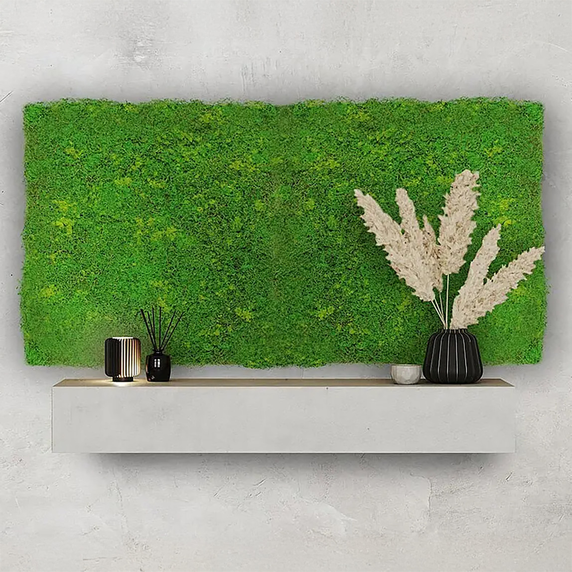    Yapay Bitki Kaplamalı Duvar Paneli Açık Yeşil 