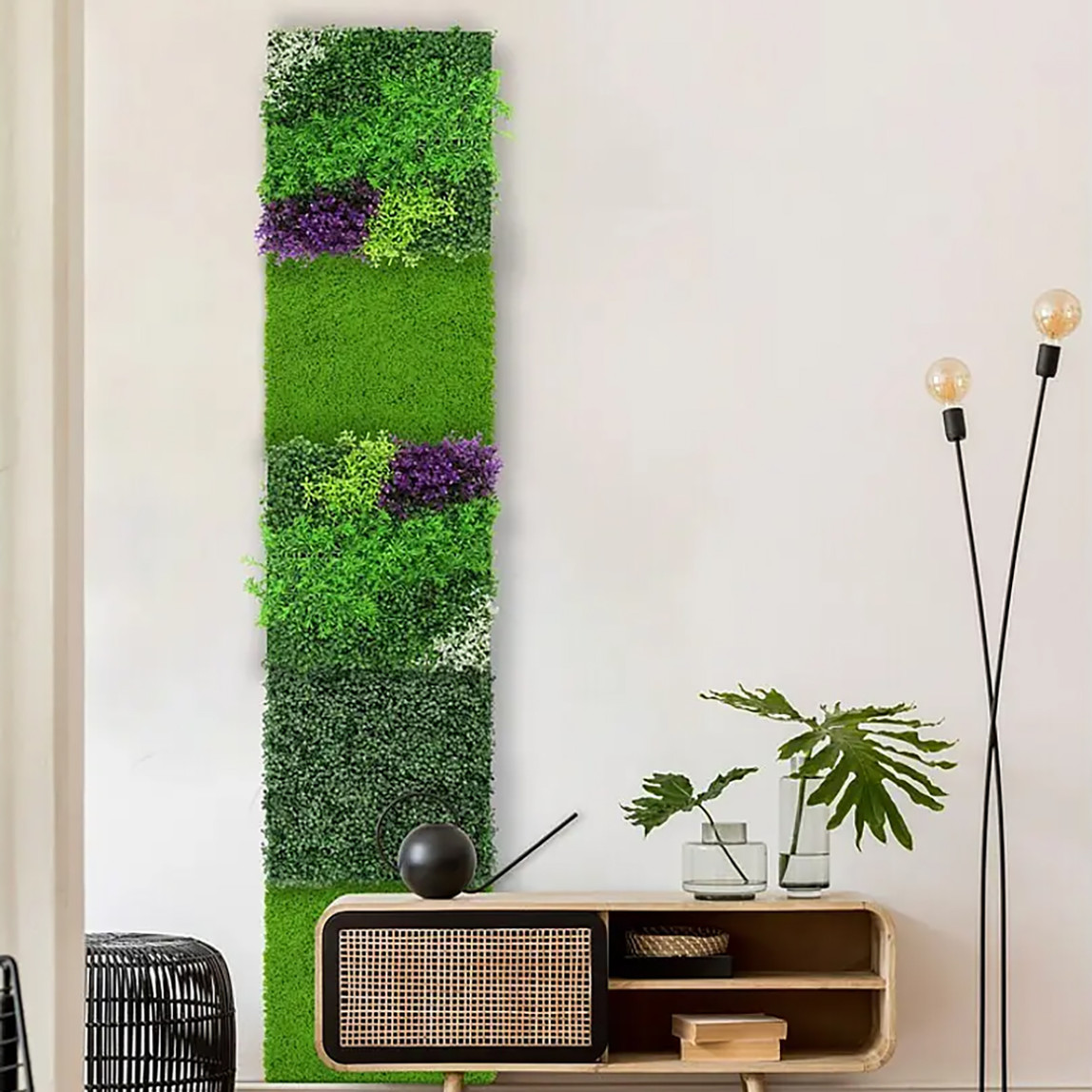    Yapay Bitki Kaplamalı Duvar Paneli Koyu Yeşil 