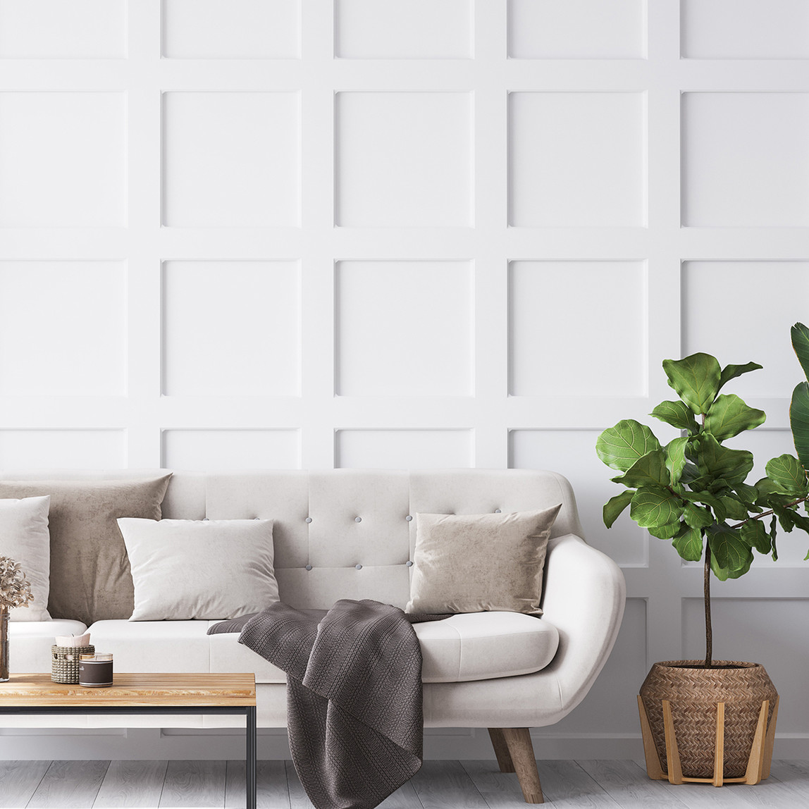    Beyaz MDF Duvar Kaplama Çıtası  1180x95x9m m 6 Parça
 