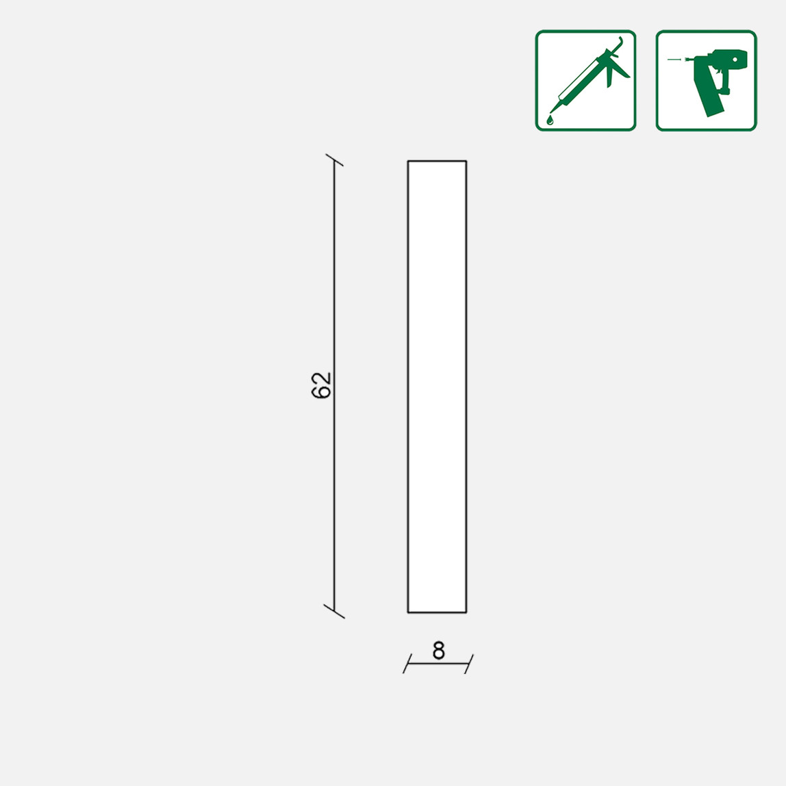    Ham MDF Duvar Kaplama Çıtası 1180x63x9mm 6 Parça 
 