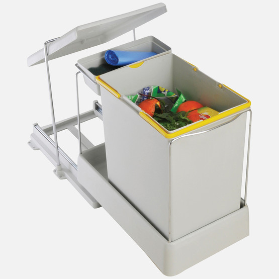 Pelikan 81550 Raylı Dolap İçi Çöp Kovası 20 L Gri