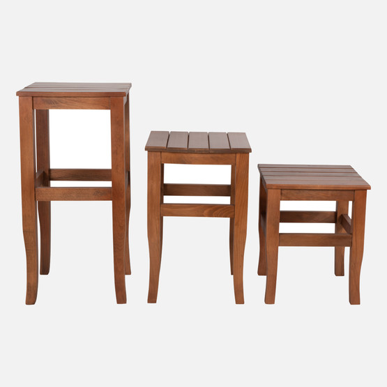 Hestia Ahşap Tabure Ceviz 35 cm 