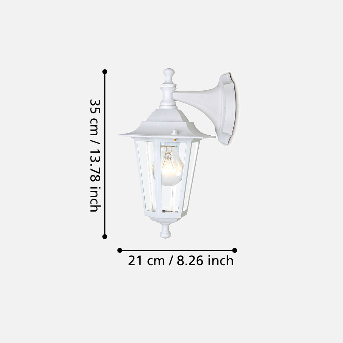    Eglo Laterna 4 Aşağı Bakan Aplik Beyaz  