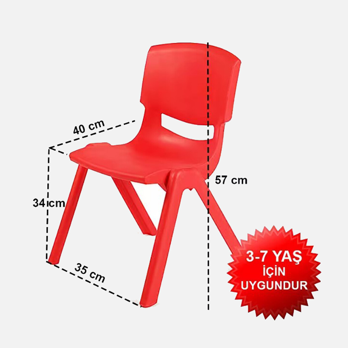    Holiday Jumbo Çocuk Sandalyesi Kırmızı  