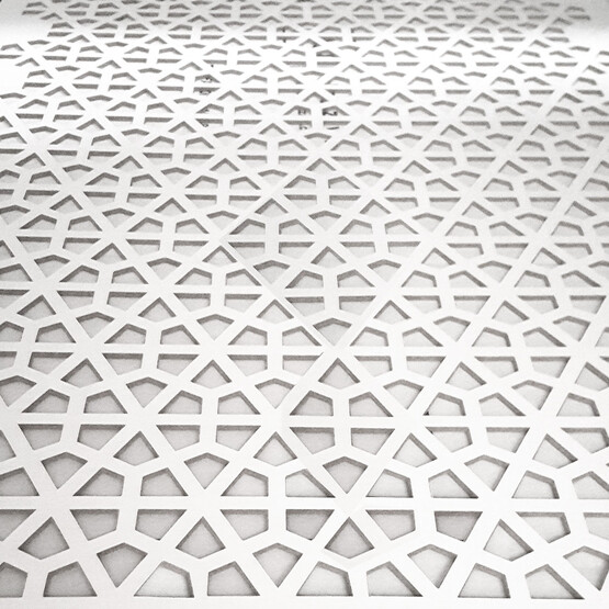 Beşikcioğlu Mdf Panel Beyaz Altıgen Daire 210 cm