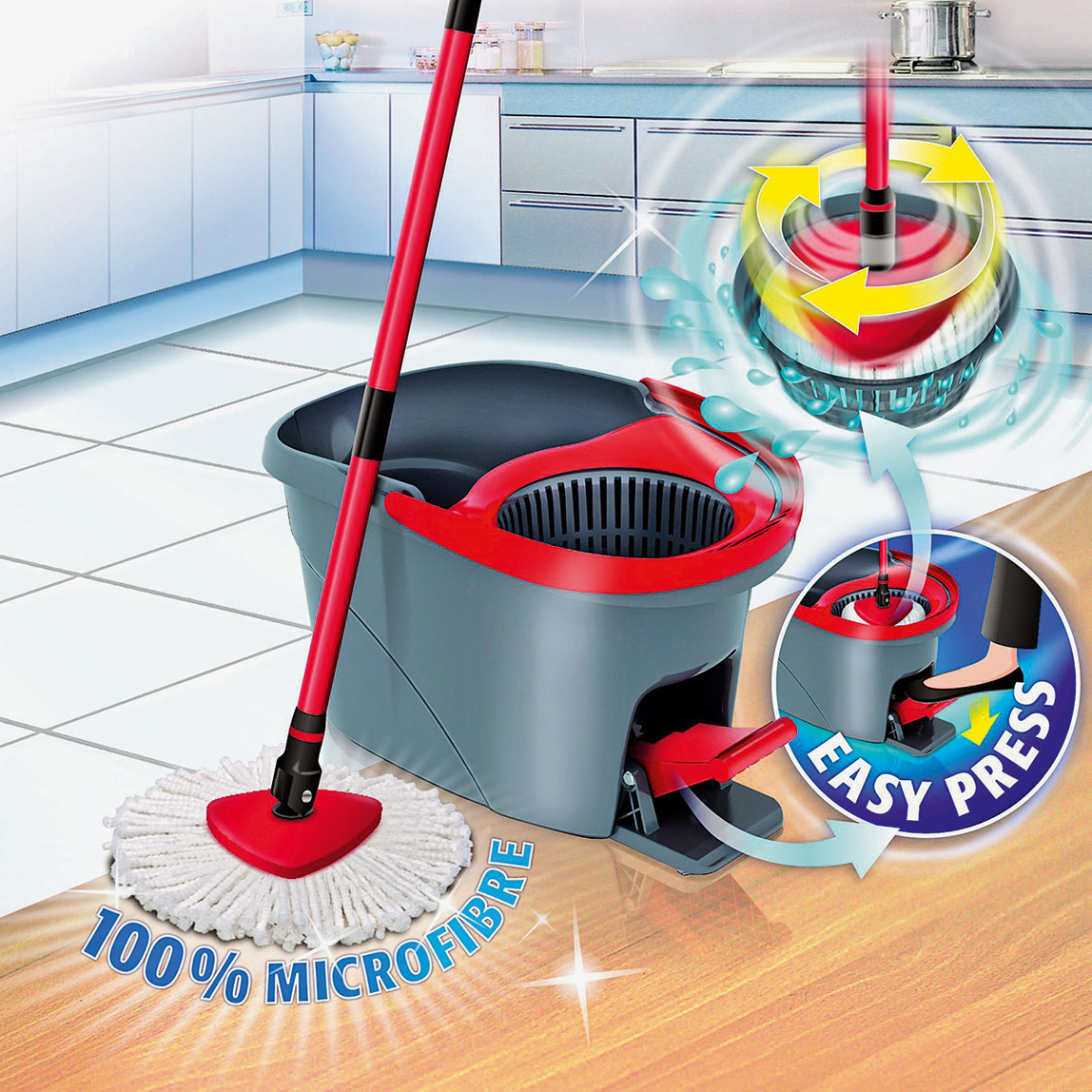    Vileda Turbo Pedallı Temizlik Seti 