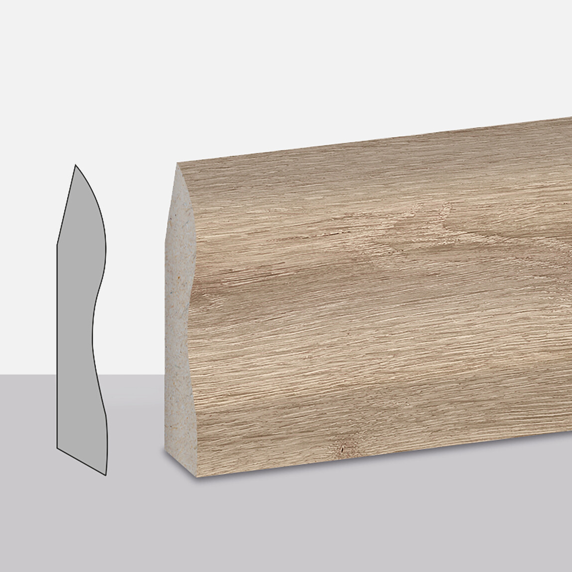    Yıldız Entegre Akasya Süpürgelik 6 cm 