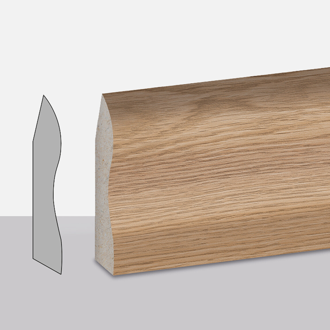    Yıldız Entegre Premium Gold Meşe Süpürgelik 6 cm 