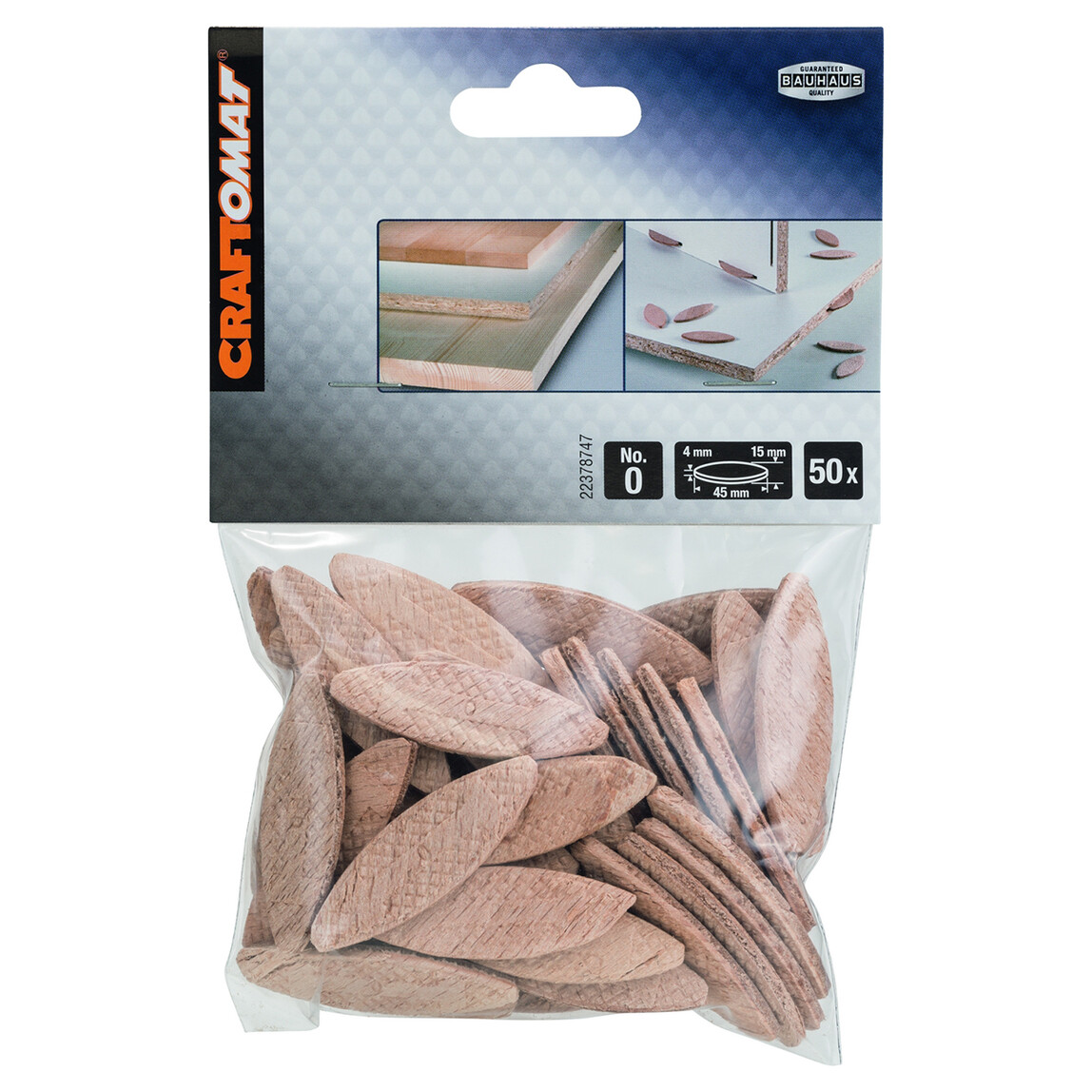    Craftomat Yassı Dübel 4x15x45 mm (50 adet)  