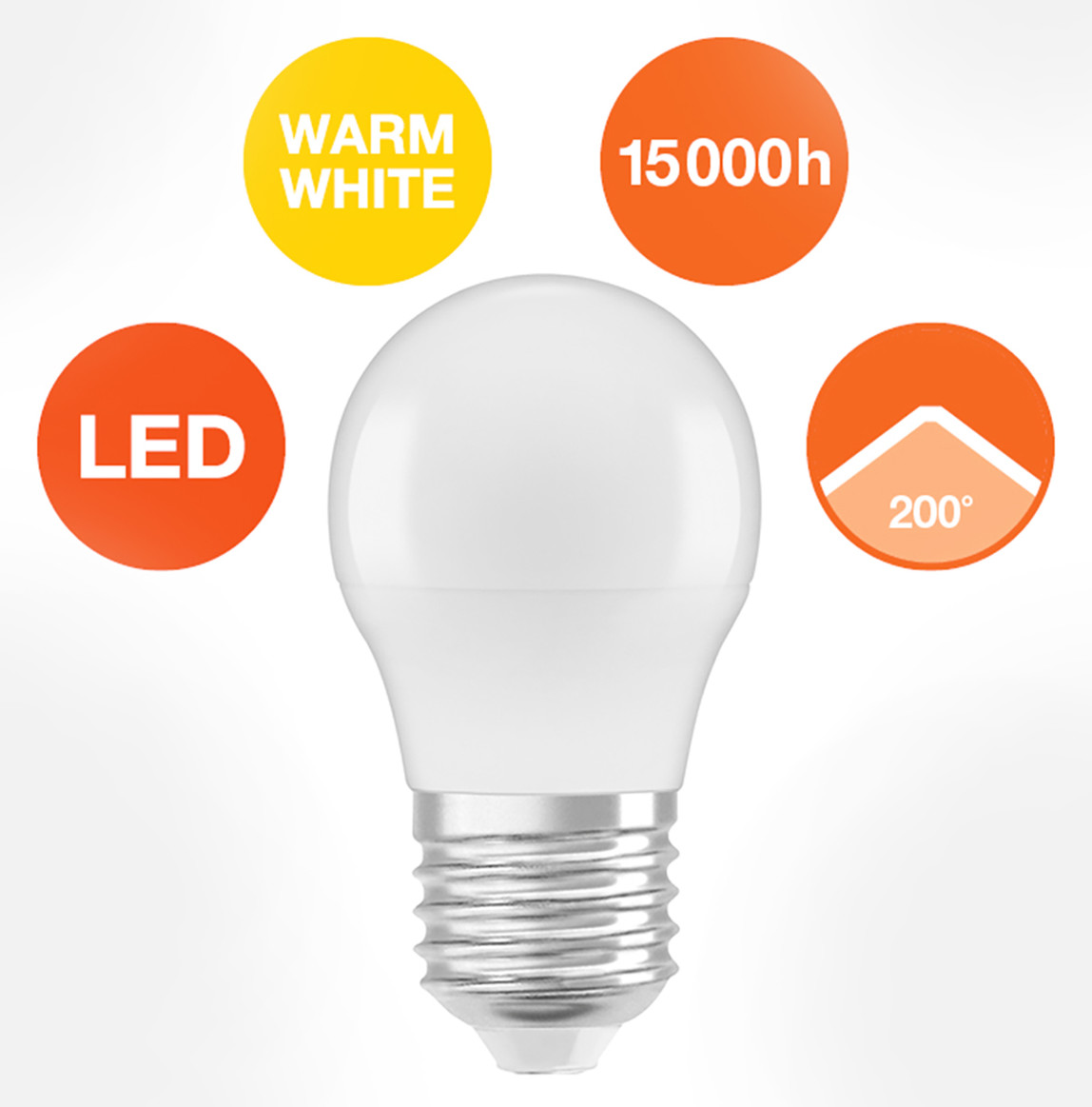    Osram P40 4.9 WSıcak Beyaz Klasik E27 Duy Led Ampul   