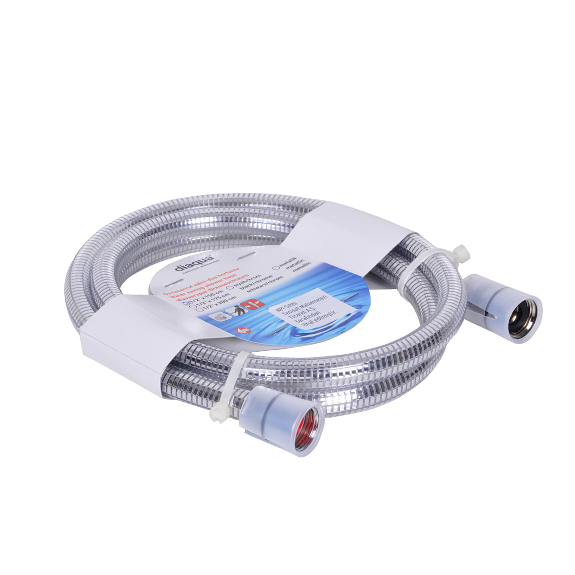    Diaqua Su Tasarruflu Duş Hortumu Chromalux  