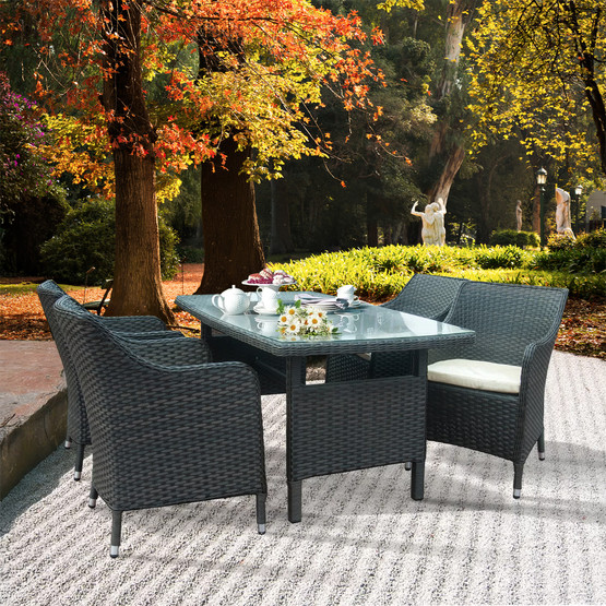 Sunfun Salta Rattan Yemek Grubu 