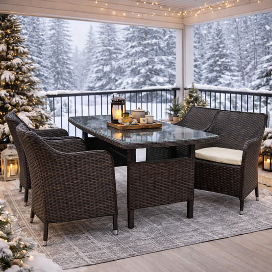 Sunfun Salta Rattan Yemek Grubu 