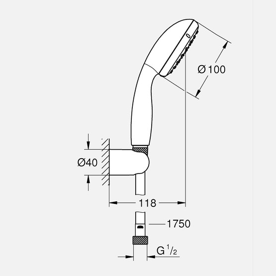 Grohe Vitalio GO100 Duş Seti 