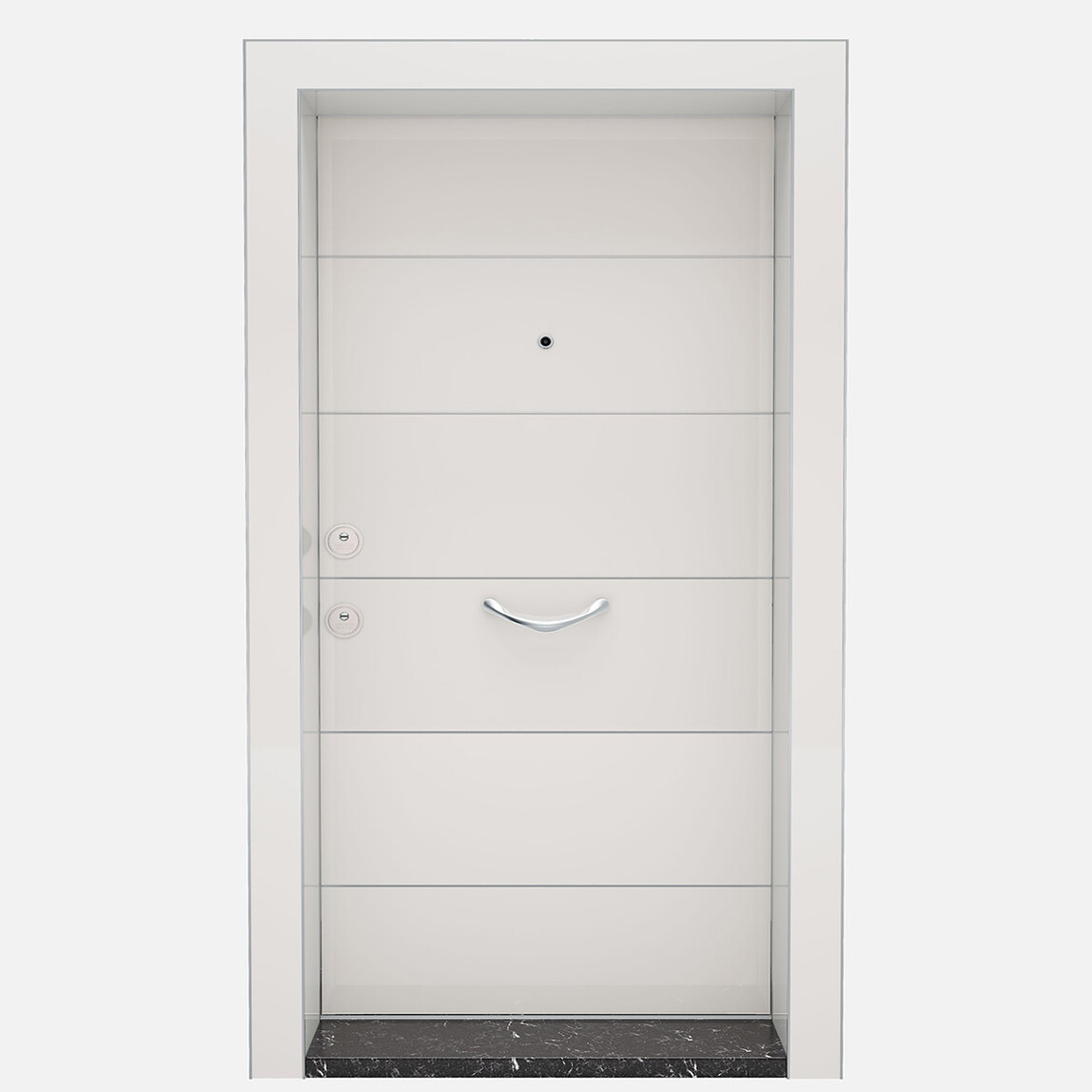    Ankara Çelik Kapı Kroma Mat Beyaz Çelik Kapı 