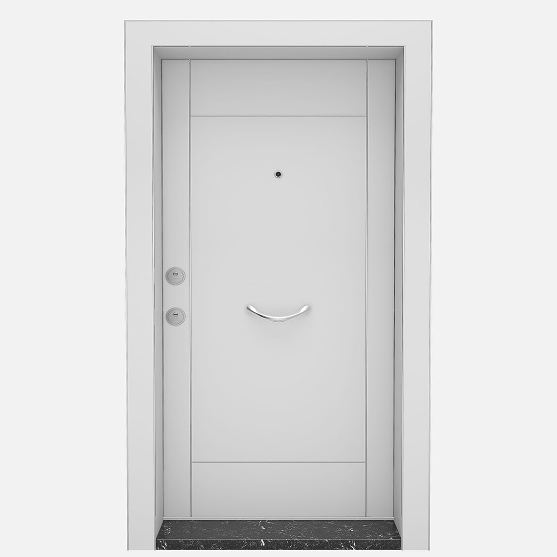    Ankara Çelik Kapı Kroma Parlak Beyaz C.Ceviz 