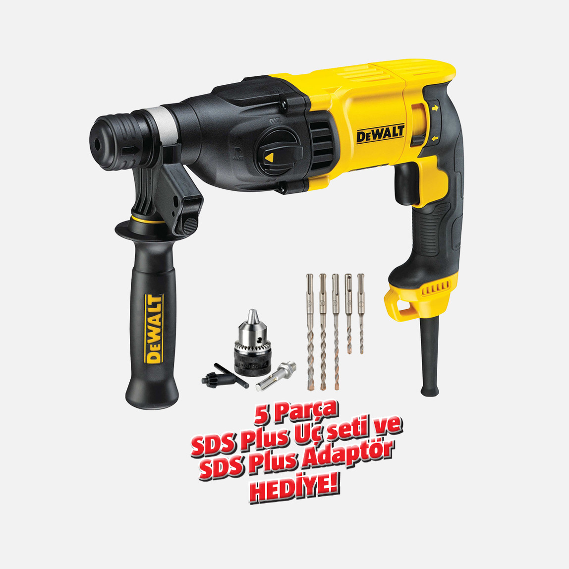    Dewalt D25133K 800W SDS Plus Pnömatik Kırıcı Delici Matkap 
