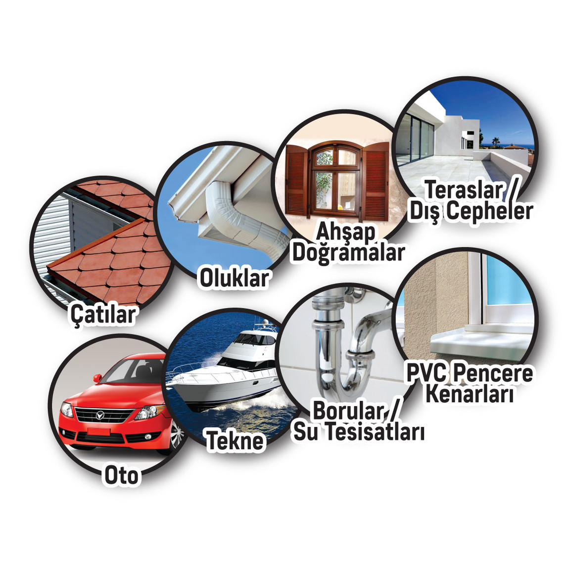    Vodaseal Leak Fix İzolasyon Spreyi Beyaz Kauçuk 500 ML  