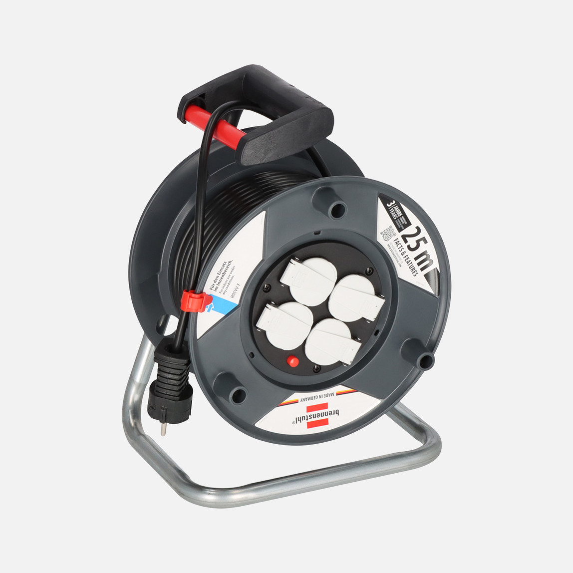    Brennenstuhl 3X1,5 25 Metre İç Mekan Kablolu Makara   