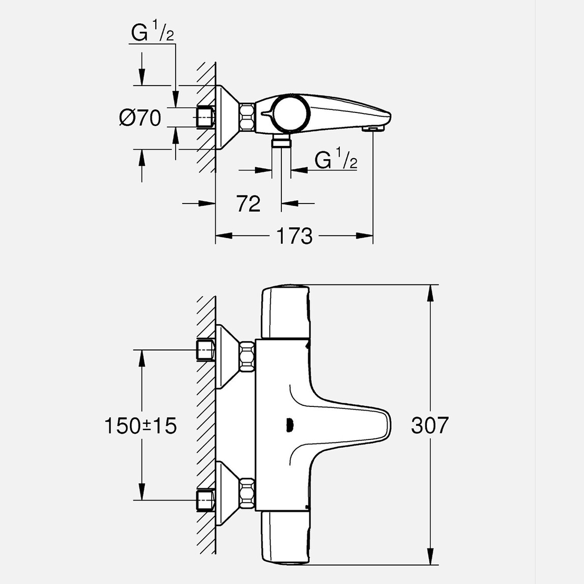    Grohe Yeni Precision Trend Termostat  Bataryası  