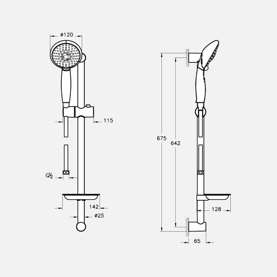 Artema Cozy 5F Sürgülü Duş Takımı 
