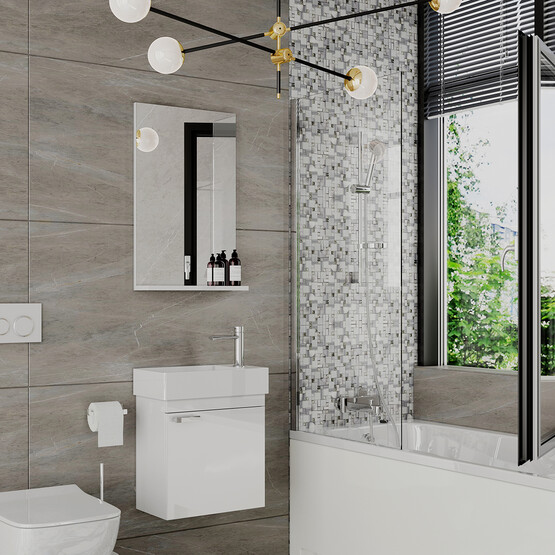 Polka Tiny 45 cm Banyo Dolabı Alt Modül Beyaz