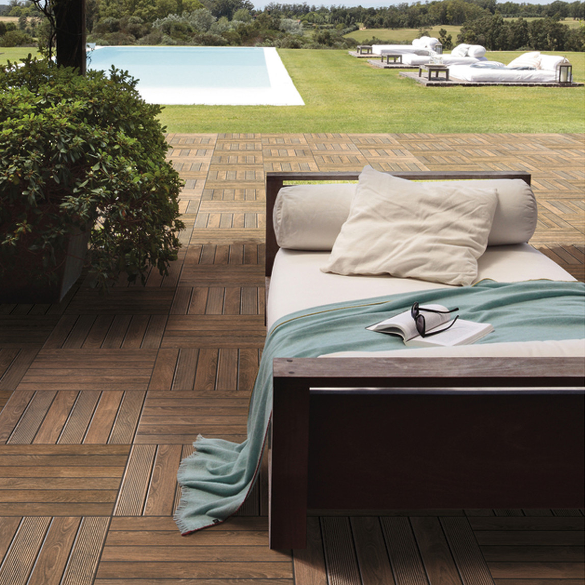    Çanakkale Seramik Deck Serisi Karo Kiraz 45 x 45 cm 1,62 m2 