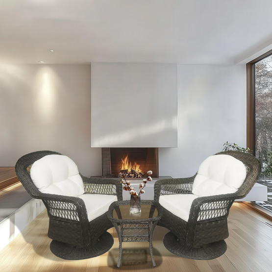 Sunfun Savannah Rattan Sallanan Koltuk Seti 