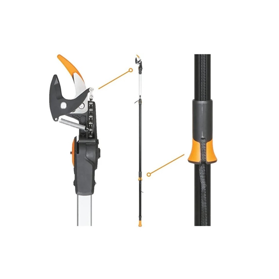    Fiskars 115562A Teleskopik Dal Kesme Makası ve Testere   